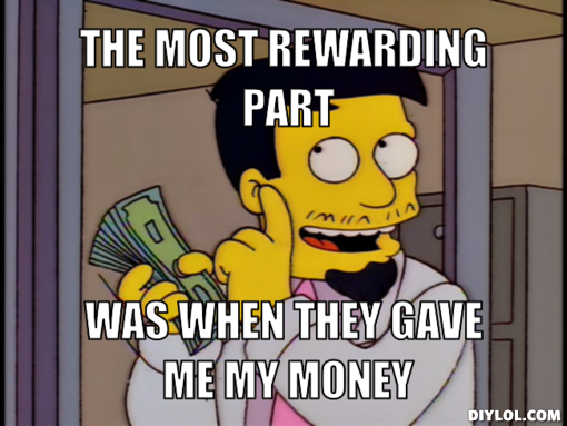 Image result for Simpsons money meme